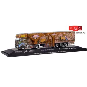 Herpa 122009 Mercedes-Benz Actros 2011 Gigaspace nyergesvontató, hűtódobozos félpótkocsiva
