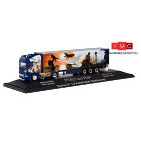 Herpa 122016 Scania R'13 TL nyergesvontató, hűtődobozos félpótkocsival - Pille / Peace not