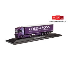 Herpa 122108 Scania CS20 nyergesvontató ponyvás félpótkocsival - Coles&Sons (H0) - PC