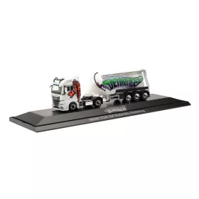 Herpa 122221 MAN TGX GX nyergesvontató, silótartályos félpótkocsival - Denkinger (H0) - PC