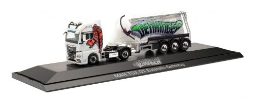 Herpa 122221 MAN TGX GX nyergesvontató, silótartályos félpótkocsival - Denkinger (H0) - PC