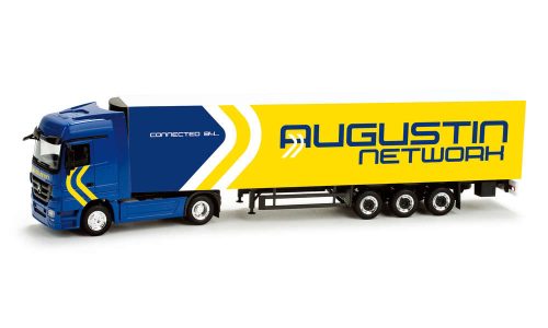 Herpa 158732 Mercedes-Benz Actros LH nyergesvontató, hűtődobozos félpótkocsival - Augustin