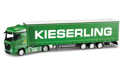 Herpa 302449 Mercedes-Benz Actros Streamspace 2.5 nyergesvontató, ponyvás félpótkocsival - 