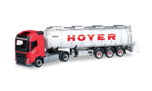 Herpa 304481 Volvo FH GL nyergesvontató élelmiszertartály félpótkocsival - Hoyer (H0)