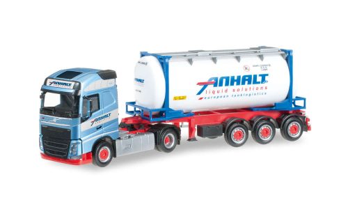 Herpa 304702 Volvo FH GL nyergesvontató, tartálykonténerszállító félpótkocsival - Anhal