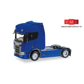 Herpa 307185-002 Scania CR20 HD nyergesvontató, kék (H0)