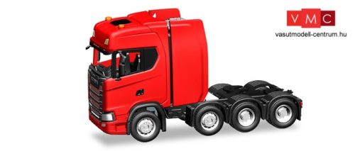 Herpa 308601 Scania CS20 HD 4 tengelyes nehézteher vontató, piros (H0)