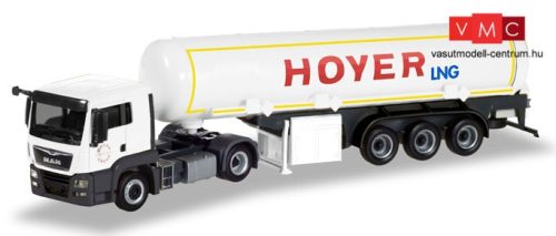 Herpa 308618 MAN TGS L Euro 6c nyergesvontató, üzemanyagszállító félpótkocsival - Hoyer 