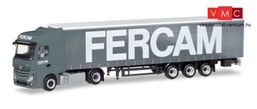 Herpa 309486 Mercedes-Benz Actros Bigspace nyergesvontató, ponyvás félpótkocsi - Fercam (I)