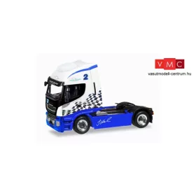   Herpa 309639 Iveco Stralis Highway XP nyergesvontató, Hahn Racing (H0)