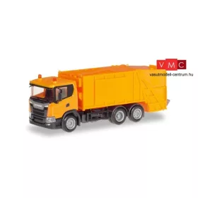   Herpa 309837 Scania CG 17 szemeteskocsi, kommunálsárga (H0)