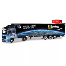   Herpa 309875 Volvo FH GL XL nyergesvontató, ponyvás félpótkocsival - Steinbach Logistik (H0)