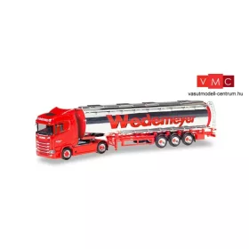 Herpa 310079 Scania CS 20 nyergesvontató, alacsonytetős krómtartályos félpótkocsival - We