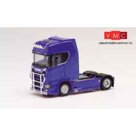  Herpa 310116-003 Scania CS 20 HD nyergesvontató, gallyvédő rács és lámpasor, ultramarinkék (H0)