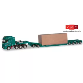 Herpa 310123 Mercedes-Benz Actros SLT nyergesvontató, speciális félpótkocsival és rakomán