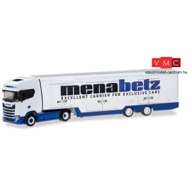 Herpa 310390 Scania CS HD nyergesvontató, dobozos félpótkocsival - Menabetz (H0)