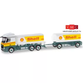 Herpa 310437 Mercedes-Benz Actros StreamSpace üzemanyagszállító teherautó, pótkocsival - 