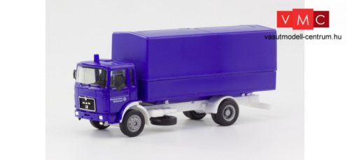 Herpa 310925 MAN F8 platós/ponyvás teherautó, THW (H0)