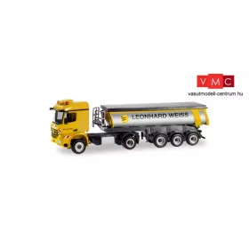 Herpa 311045 Mercedes-Benz Arocs L nyergesvontató, thermobillencs félpótkocsival - Leonhard 