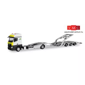 Herpa 311083 Mercedes-Benz Actros Streamspace nyergesvontatószállító teherautó pótkocsiva