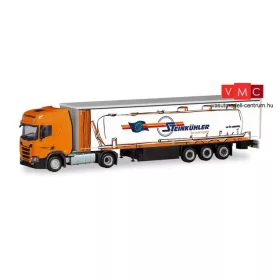 Herpa 311144 Scania CR HD nyergesvontató, ponyvás félpótkocsival - Steinkühler (Nordrhein-