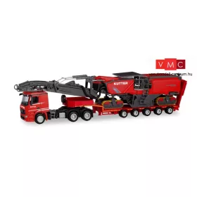 Herpa 311168 Mercedes-Benz Actros Classicspace nyergesvontató, munkagépszállító félpótko