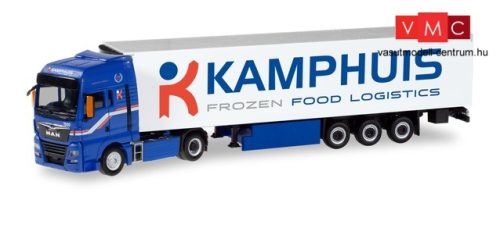 Herpa 311311 MAN TGX XXL nyergesvontató, hűtődobozos félpótkocsival, Kamphuis (NL) (H0)