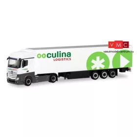   Herpa 311441 Mercedes-Benz Actros Bigspace nyergesvontató, hűtődobozos félpótkocsival - Culina Logistics (H0)