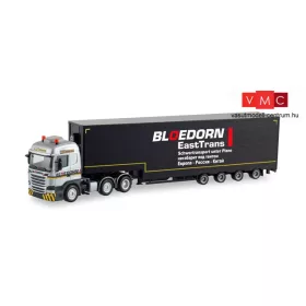   Herpa 311625 Scania R 2013 HL 6x2 nyergesvontató, Volumen-ponyvás félpótkocsival - Bloedorn (H0)