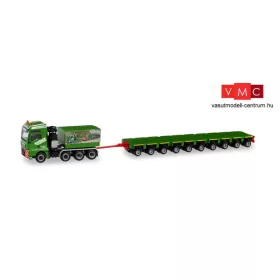   Herpa 311632 MAN TGX XXL nehéztehervontató 10-tengelyes pótkocsival - Kübler (H0)