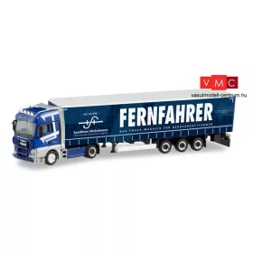   Herpa 311649 MAN TGX XXL E4 nyergesvontató, ponyvás félpótkocsival - Spedition Stickelmann / Fernfahrer (H0)