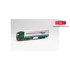 Herpa 311663 Mercedes-Benz Actros Streamspace 2.5 2018 nyergesvontató, dobozos félpótkocsiva