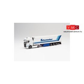Herpa 311670 Scania CS 20 HD nyergesvontató, hűtődobozos félpótkocsival - Schumacher (H0)