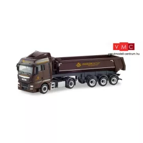   Herpa 311687 MAN TGX XLX Euro 6c nyergesvontató, billencs félpótkocsival - Ziegler Group (H0)