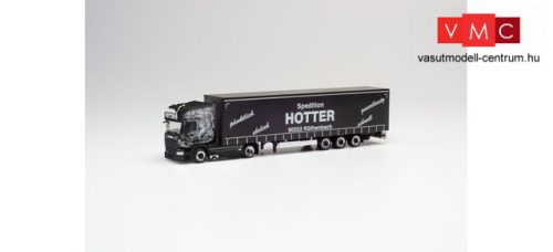 Herpa 311717 Scania R 13 TL nyergesvontató, ponyvás félpótkocsival - Hotter (H0)