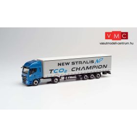 Herpa 312271 Iveco Stralis NP nyergesvontató, ponyvás félpótkocsival - New Stralis TCO2  Ch