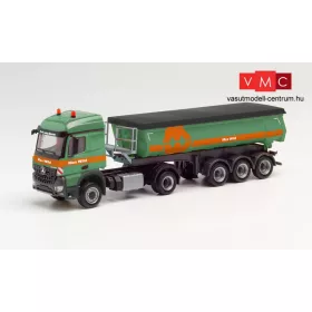   Herpa 312325 Mercedes-Benz Arocs L nyergesvontató, Thermobillencs félpótkocsival - Max Wild (H0)