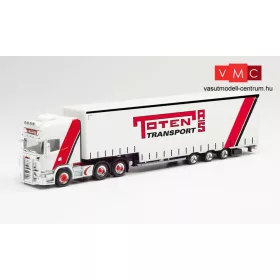   Herpa 312363 Scania R'13 TL nyergesvontató, Meusburger ponyvás félpótkocsival - Toten Transport (Norwegen) (H0)