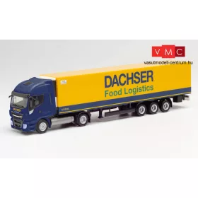   Herpa 312455 Iveco Stralis NP nyergesvontató, hűtődobozos félpótkocsival - Dachser (H0)