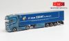 Herpa 313063 Scania CS20 HD nyergesvontató, hűtődobozos félpótkocsival - J.van Zeist (H0)