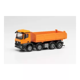  Herpa 313599 Mercedes-Benz Arocs S 4 tengelyes billencs, kommunálsárga - Meiller (H0)