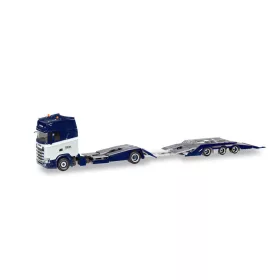   Herpa 313742 Scania CS20 nyergesvontatószállító teherautó pótkocsival - Van den Brink (H0)