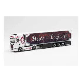   Herpa 313797 Scania CS20 nyergesvontató, hűtődobozos félpótkocsival - Heide Logistik (H0)