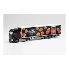   Herpa 313896 Renault T nyergesvontató, Lowliner-hűtődobozos félpótkocsival - Zentis (H0)