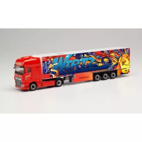   Herpa 313995 DAF XF SSC nyergesvontató, hűtődobozos félpótkocsival - Spedition Wirtz (H0)