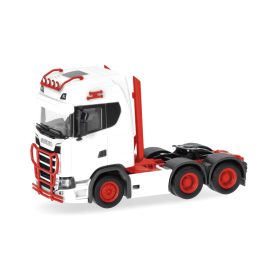   Herpa 314053-006 Scania CS 20 HD nyergesvontató, 3 tengelyes - fehér (H0)