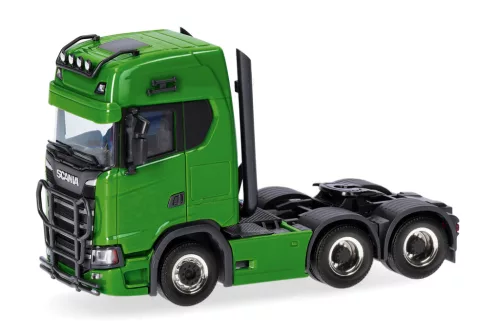 Herpa 314053-007 Scania CS 20 HD nyergesvontató, 3-tengelyes - zöld (H0)