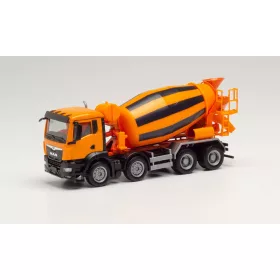   Herpa 314138 MAN TGS NN 4 tengelyes betonkeverő - kommunálsárga (H0)