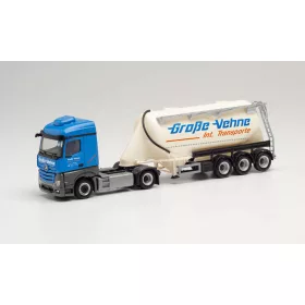   Herpa 314169 Mercedes-Benz Actros Bigspace nyergesvontató, silótartályos félpótkocsival - Große Vehne (H0)