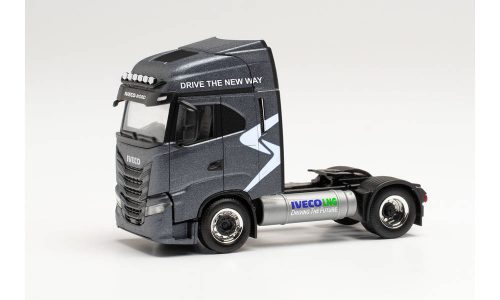 Herpa 314282 Iveco S-Way LNG nyergesvontató - Drive The New Way (H0)